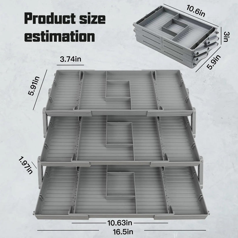 3 Tier Collapsible Jewellery Organizer