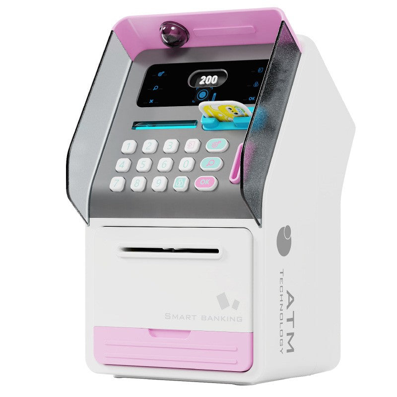 New ATM Machine Safe Box Money Bank Electronic Piggy Bank Automatic Code Key Lock