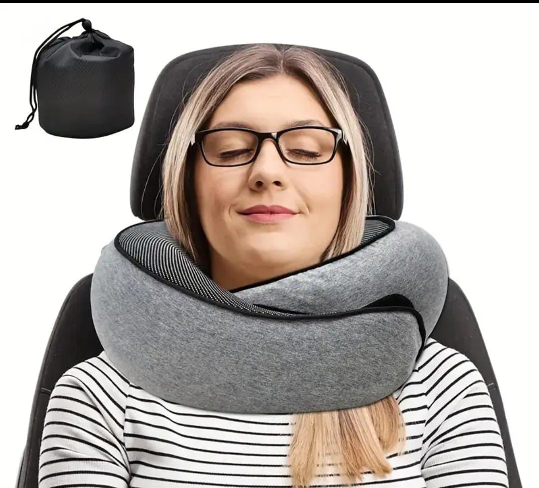 Portable Adjustable Travel Neck Pillow Memory Foam U-shaped Pillow