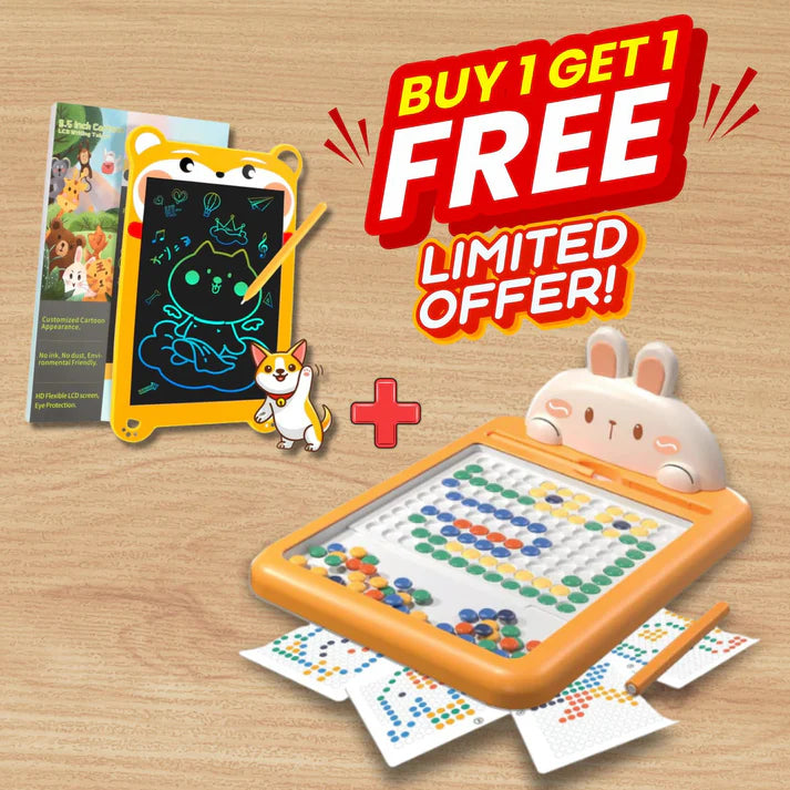 Magnetic Dots Board Game + FREE 8inch Writing tablet - #1 Educational Toys