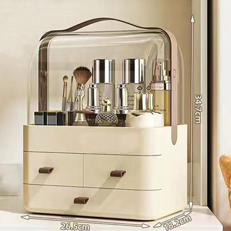 Acrylic Double Door Cosmetic Organizer with free 360 Organizer