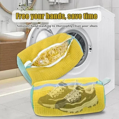 2PCS Wash Shoes Bag Padded Net Laundry Shoes Protector