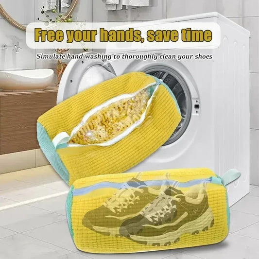 2PCS Wash Shoes Bag Padded Net Laundry Shoes Protector