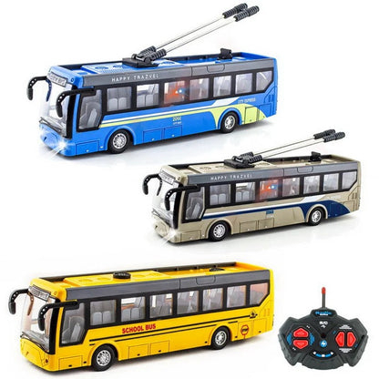 Children Toy Bus Charging Remote Control Car Wireless Remote Control Bus Tourist Sightseeing Bus Boy Toy Gift