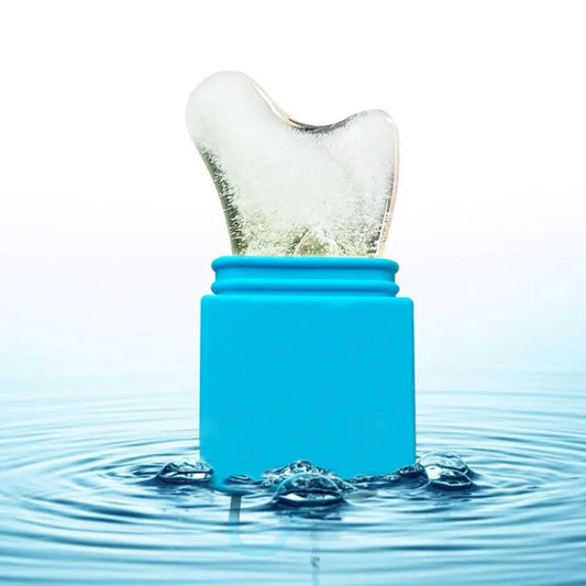 Gua Sha Silicone Ice Face Roller Cold Therapy Alleviate Puffiness Cooling Face Contour Globes Lifting Contour Brighten