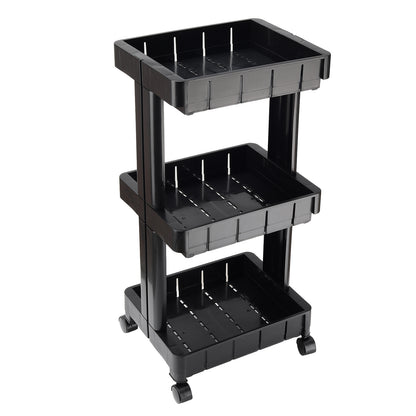 3 Tier Trolley Black