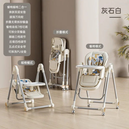 2-in-1 Foldable Sitting and Rocking Children's Dining