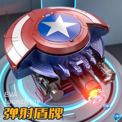 Captain America Light Shield Transforming Electric Launcher Water Baby Battle Shooting Boys Gift Toy Action Figure Collectible