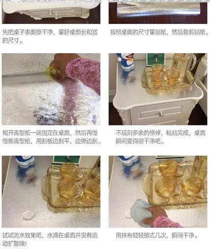 Aluminum Kitchen Roll | Table & Slab Heatproof/ Waterproof Vinyl Film