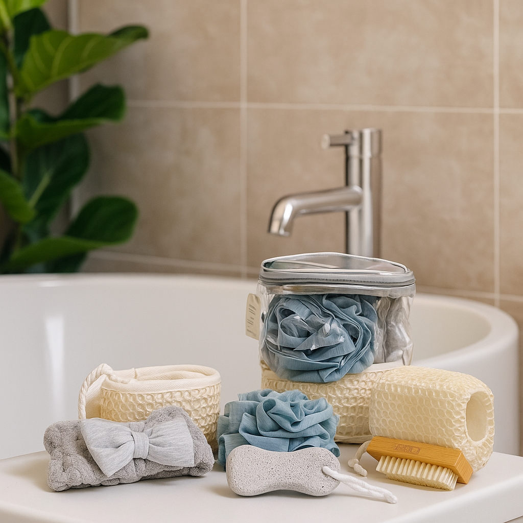 Spa Bath Accessories Gift Set with Travel Zip Bag Spa Accessories