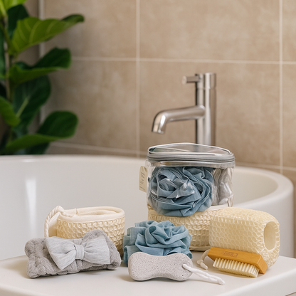 Spa Bath Accessories Gift Set with Travel Zip Bag Spa Accessories