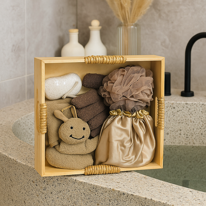 Deluxe Spa Bath Accessories Gift Set with Wooden Box Spa Accessories