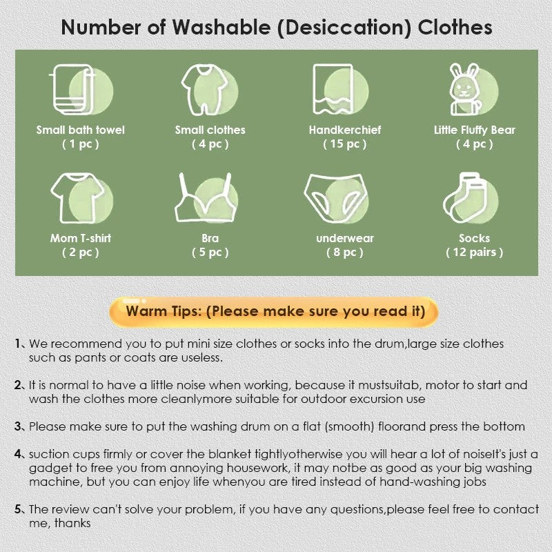 11L Folding Portable Washing Machine