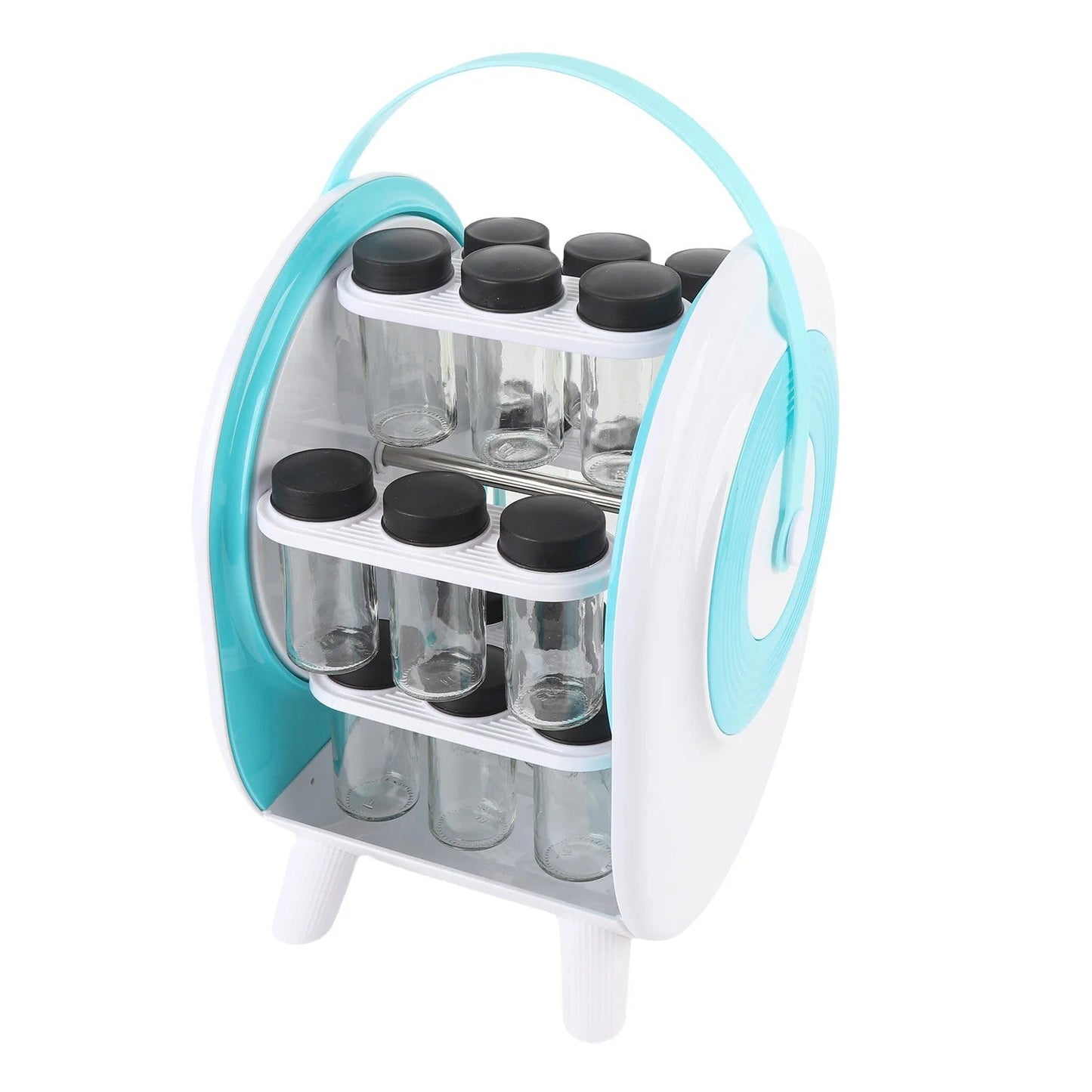 360° Seasoning Rack Organizer Rotating Seasoning Rack