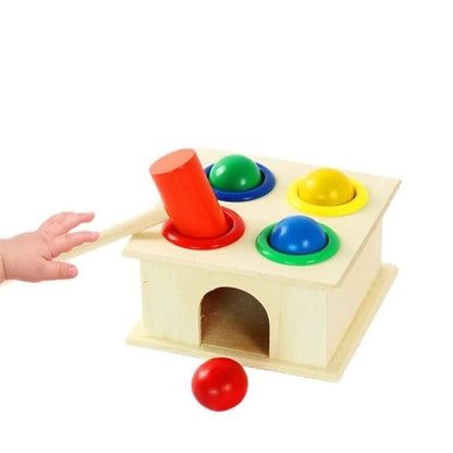 Wooden Hammering Ball Game Knocks Toys Montessori For Children Board Puzzle Game for Boys and Girls Family