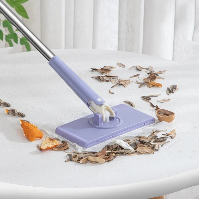 Automatic Towel Mop Portable Mini Mop Automatic Paper Towel Replacement Mop For French Window And Dust（Excluding Mop Cloth)