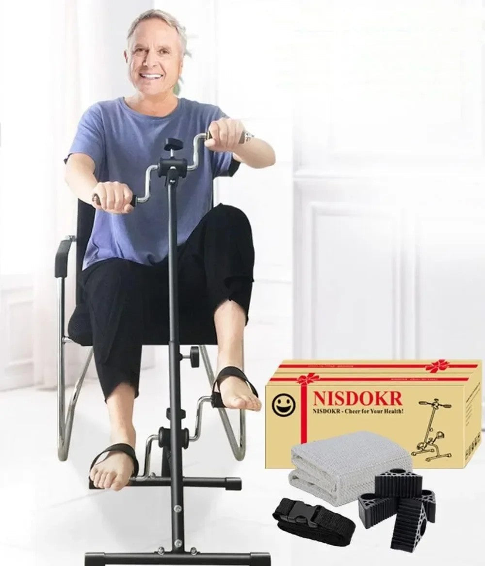 -Pedal Exerciser Bike Hand Arm Leg And Knee Peddler Adjustable