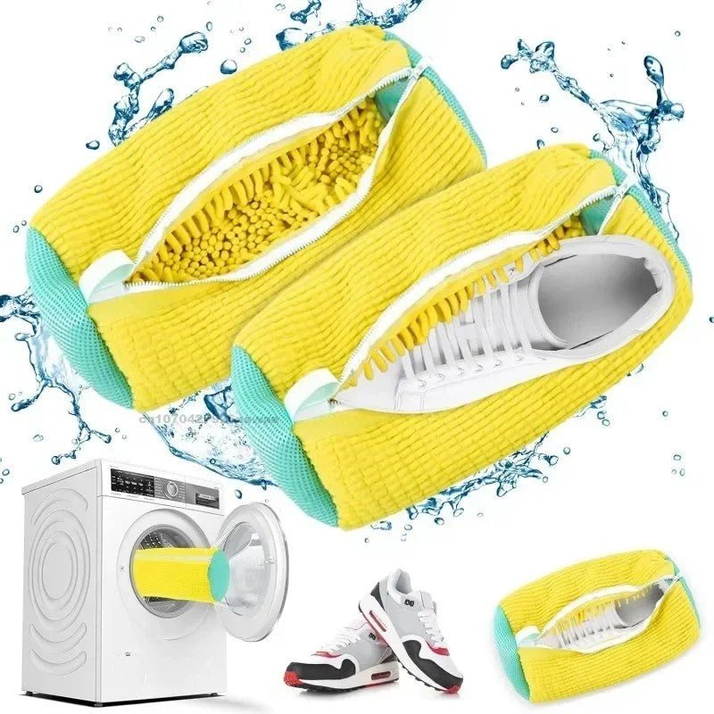2PCS Wash Shoes Bag Padded Net Laundry Shoes Protector