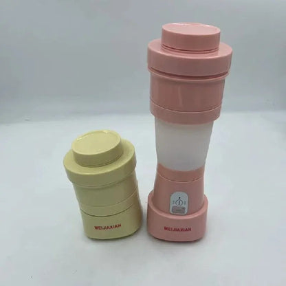 Portable Mini Retractable Silicone Juicer Cup Electric Home Use Fruit Juicer Cup Easy to Carry Compact Size Kitchen Appliance