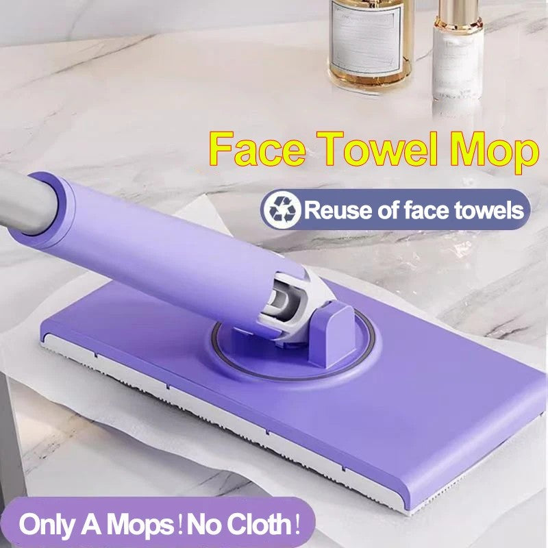 Automatic Towel Mop Portable Mini Mop Automatic Paper Towel Replacement Mop For French Window And Dust（Excluding Mop Cloth)