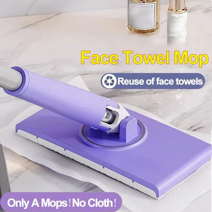 Automatic Towel Mop Portable Mini Mop Automatic Paper Towel Replacement Mop For French Window And Dust（Excluding Mop Cloth)