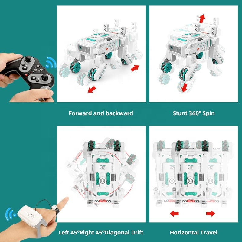 Remote Control Robo Car With Soft Bullet Toys 2.4G Moon Rover Robot Car Gesture Sensing Rc Stunt Car