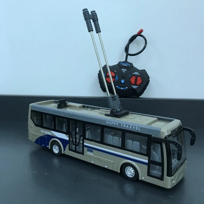 Children Toy Bus Charging Remote Control Car Wireless Remote Control Bus Tourist Sightseeing Bus Boy Toy Gift