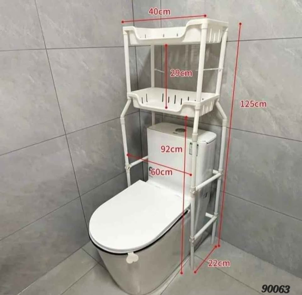 High Capacity Bathroom Commode Storage Rack | Multi-Layer Organizer Shelf