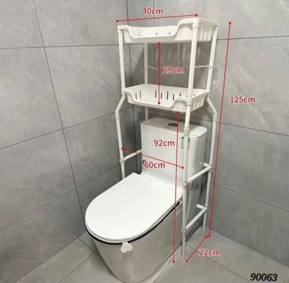 High Capacity Bathroom Commode Storage Rack | Multi-Layer Organizer Shelf