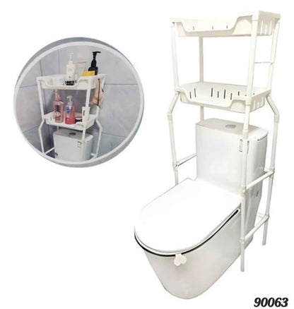 High Capacity Bathroom Commode Storage Rack | Multi-Layer Organizer Shelf