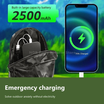 Multifunctional Single Shoulder Chest Bag Wireless Bluetooth Speaker With RGB Color Lights Portable Player for Camping Traveling