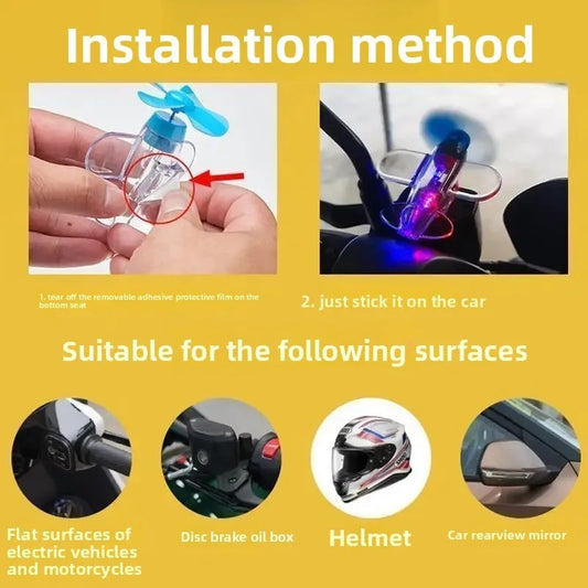 Colorful Light Small Aircraft Electric Vehicle Motorcycle Wind Energy Car Decorative Atmosphere Light Automobile Lighting