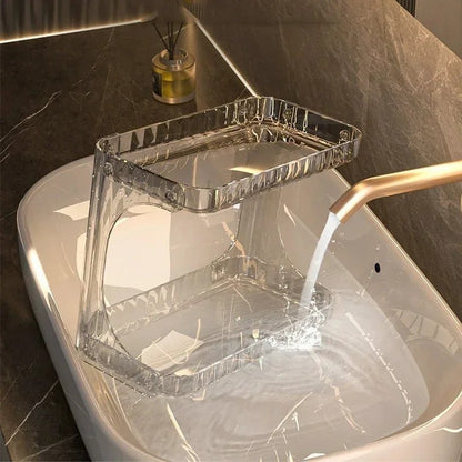 Bathroom Storage Rack Toilet Double Layer Cosmetics Storage Box Washstand Organizer Desktop Shelf Rack bathroom accessories