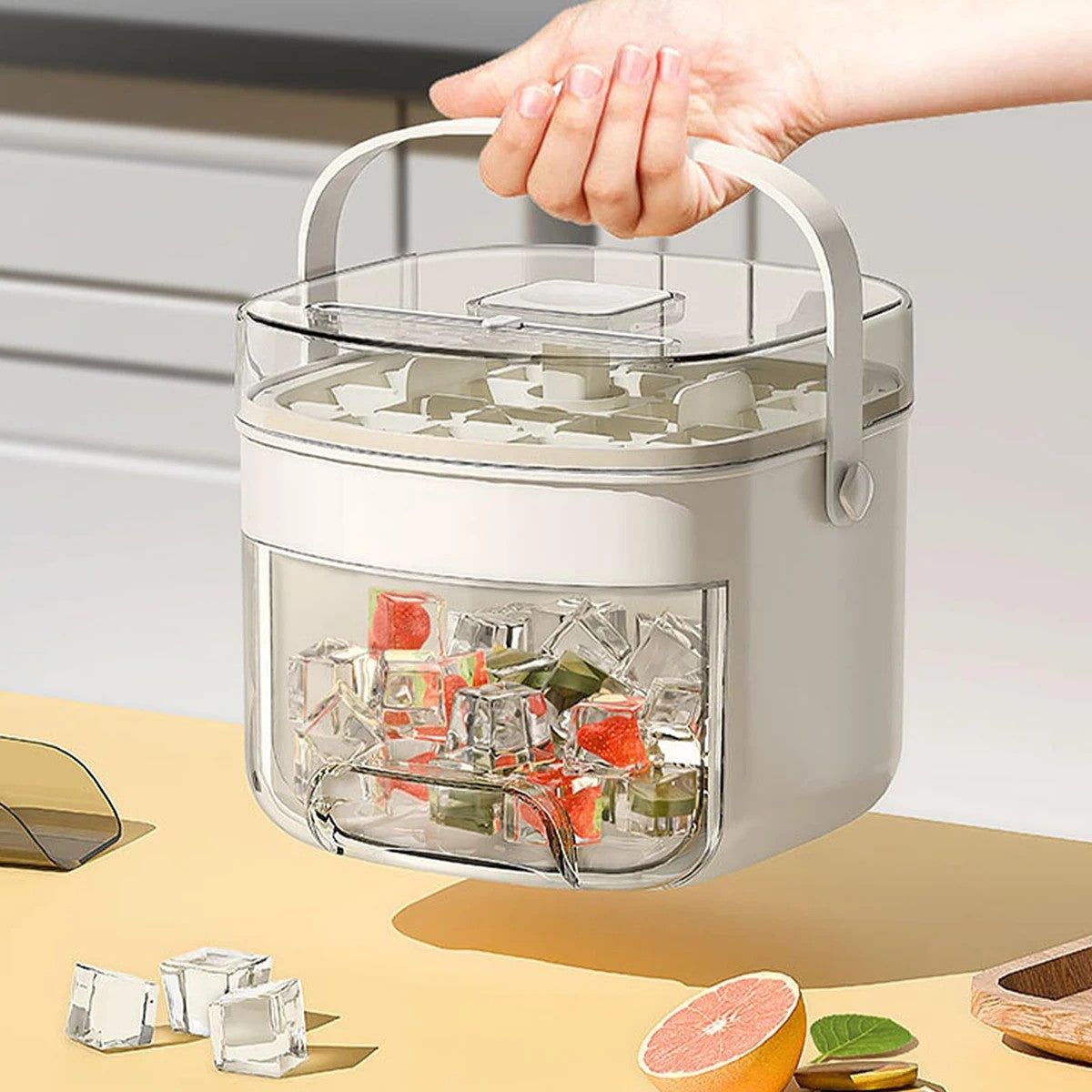 Ice Freezer Tray,Chilling Cube Maker Bin | Large Capacity Ice Making Supplies