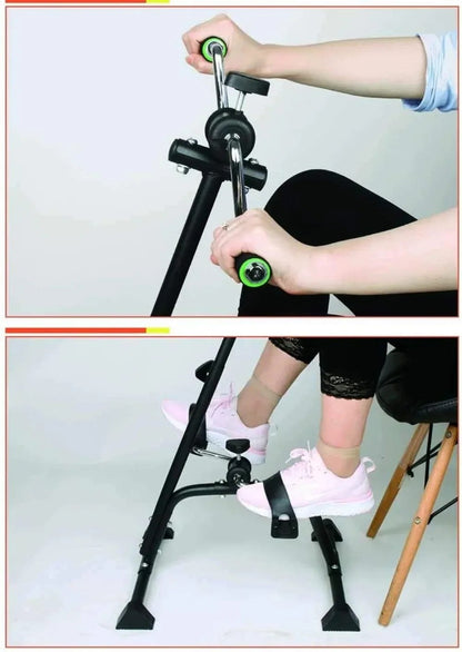 -Pedal Exerciser Bike Hand Arm Leg And Knee Peddler Adjustable