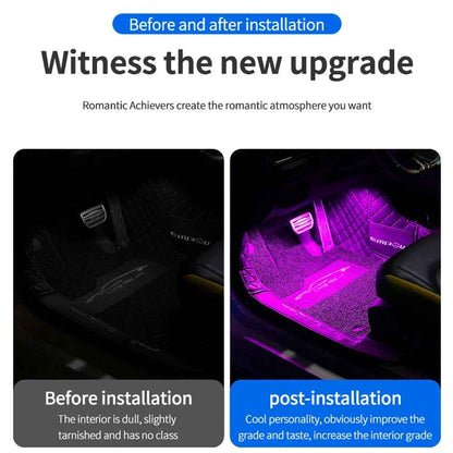 LED Car Suv Interior Ambient Foot Strip Light Kit Accessories Backlight