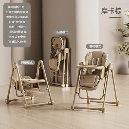 2-in-1 Foldable Sitting and Rocking Children's Dining