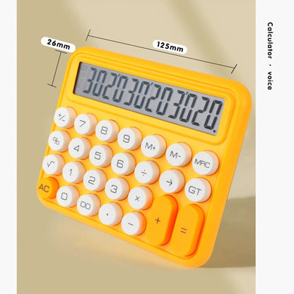 K3KE Mechanical Switch Calculator 12 Digit Large LCD Display