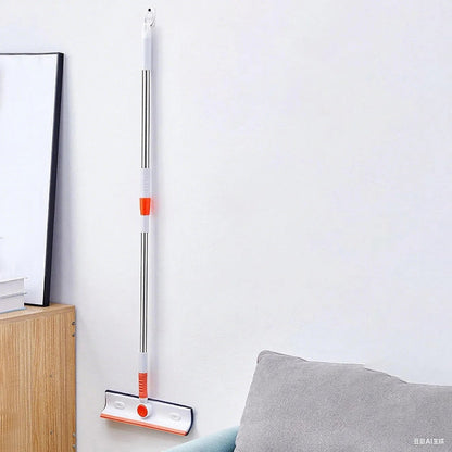 2in1 Window Squeegee Cleaner with Extension Pole,Telescopic Window Washing Equipment 180°Adjustable Head, Glass Cleaning Tools