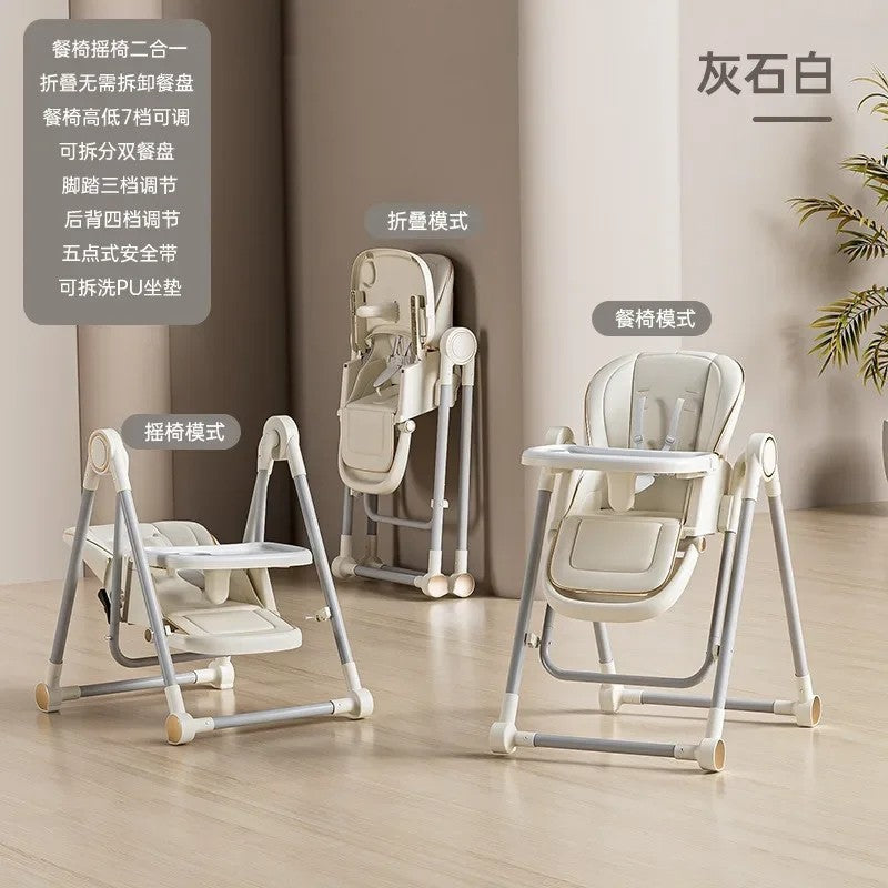 2-in-1 Foldable Sitting and Rocking Children's Dining