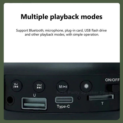 Multifunctional Single Shoulder Chest Bag Wireless Bluetooth Speaker With RGB Color Lights Portable Player for Camping Traveling