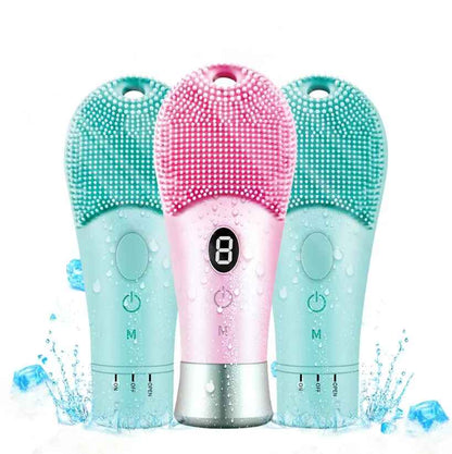 Electric Ultrasonic Skin Sonic Scrubber Facial Brush Cleaner