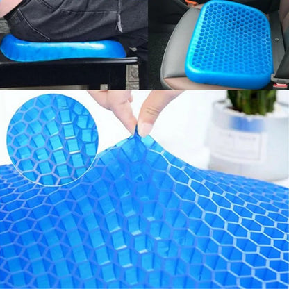 Double Layer Honeycomb Gel Seat Cushion, Breathable Chair Pad, Non-Slip Cover, Office, Home, Wheelchair, Cars