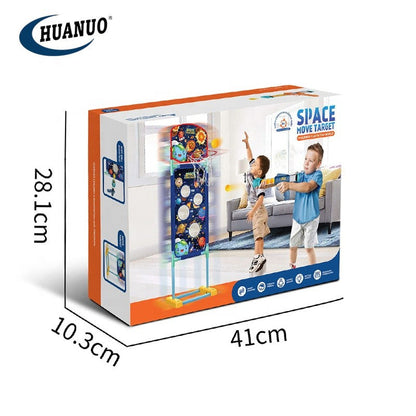 Kids 3in1 Indoor Sports Toy air Power Gun Games Standing Electric Moving Target Shooting Guns