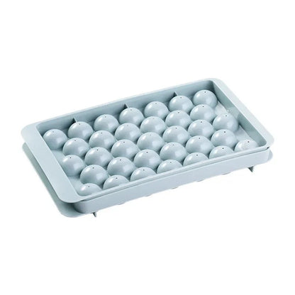 Plastic round Ice Cube Mold with Lid Home Kitchen Ice Tray Ball Shaped Freezer Ice Maker Tool
