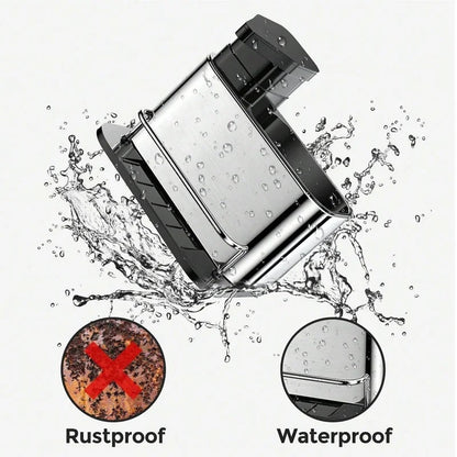 3-in-1 Kitchen Stainless Steel Tableware Soap Dispenser, Sponge Holder, Sink Organizer Drain Rack, Suitable for Kitchen Sinks