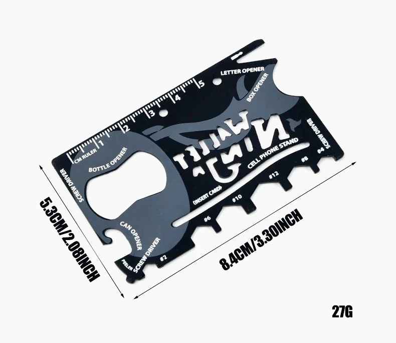 18 in 1 Credit Card Size Multi-Tool for Quick Repairs