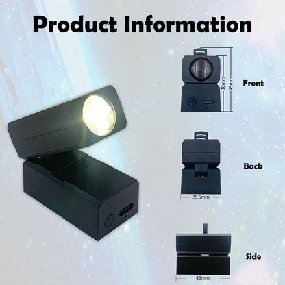 Mini Projection Lamp, Projector Lights with 5 Projection Film, Rechargeable Projector Lights, Decoration Light Projector