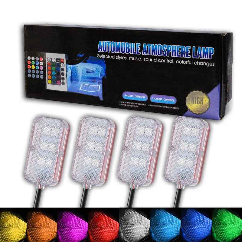LED Car Suv Interior Ambient Foot Strip Light Kit Accessories Backlight