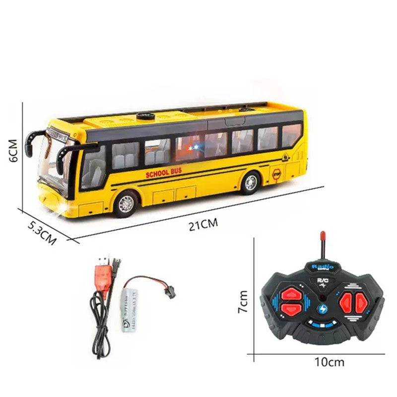 Children Toy Bus Charging Remote Control Car Wireless Remote Control Bus Tourist Sightseeing Bus Boy Toy Gift